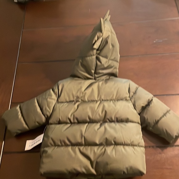 hunter green dinosaur coat - Picture 2 of 3